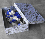 ramo de novia azul y blanco