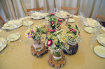 Diseños florales para el restaurante en la boda de Zamora