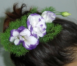 Flores naturales para el pelo de la novia
