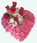 corazón de flores naturales para tanatorio