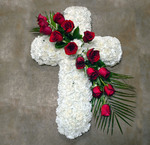 Cruz de flores para difuntos